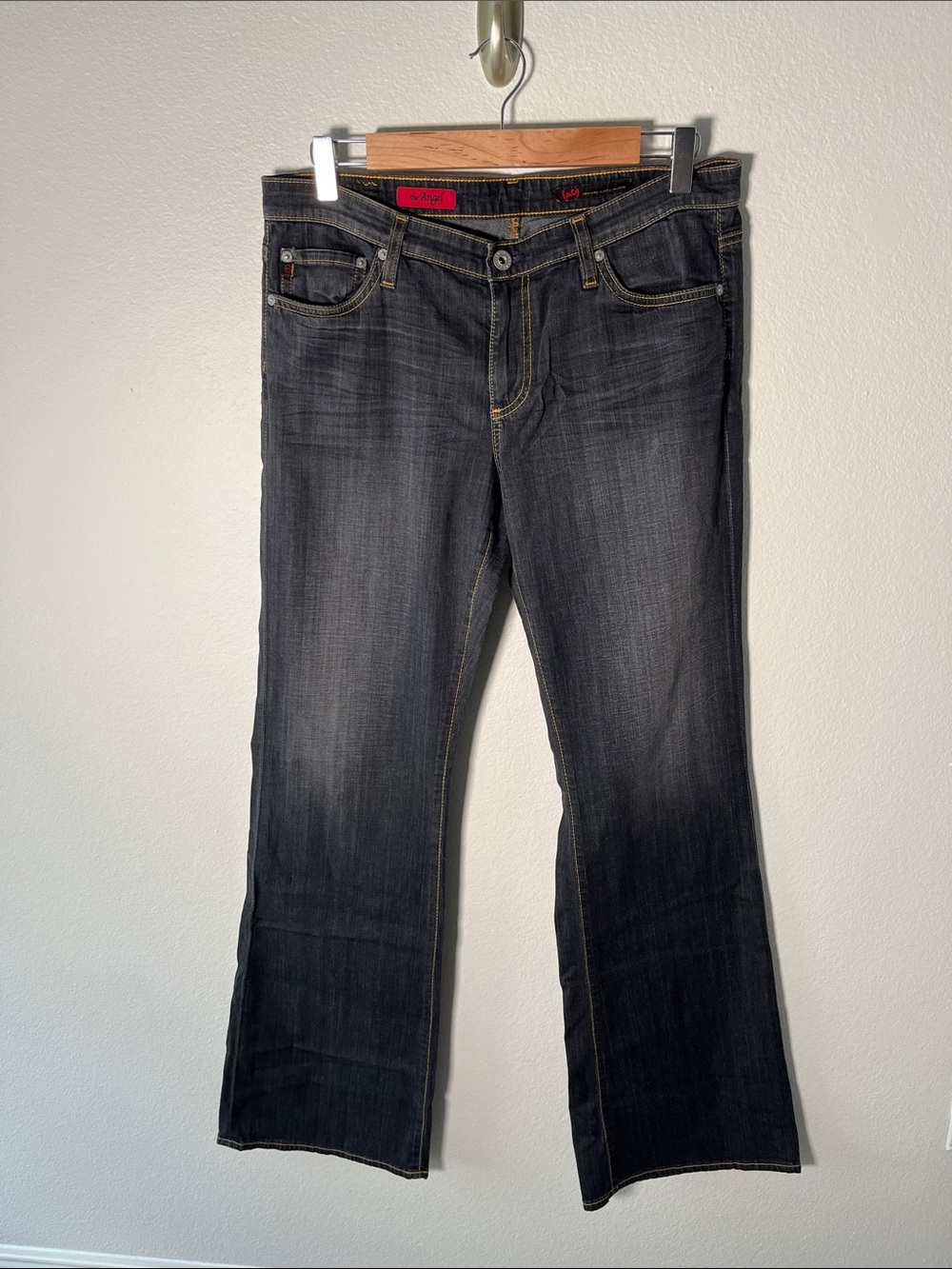 Vintage Y2K AG Adriano Goldschmied The Angel Bootcut Jeans 32R Gray BW4277